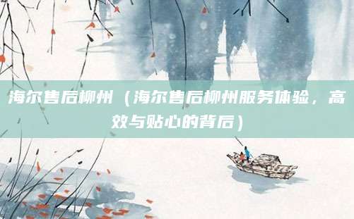 海尔售后柳州（海尔售后柳州服务体验，高效与贴心的背后）