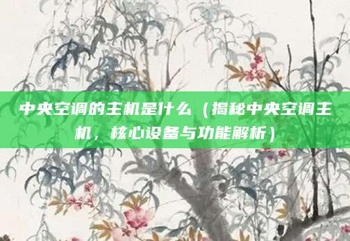 中央空调的主机是什么（揭秘中央空调主机，核心设备与功能解析）