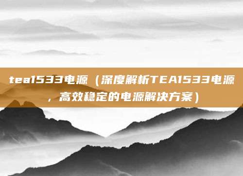 tea1533电源（深度解析TEA1533电源，高效稳定的电源解决方案）
