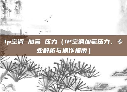 1p空调 加氟 压力（1P空调加氟压力，专业解析与操作指南）
