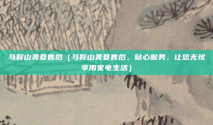 马鞍山美菱售后（马鞍山美菱售后，贴心服务，让您无忧享用家电生活）