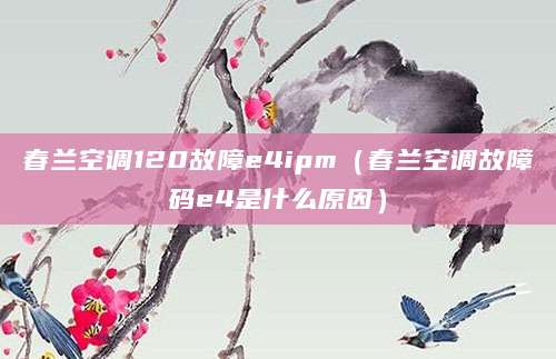春兰空调120故障e4ipm（春兰空调故障码e4是什么原因）