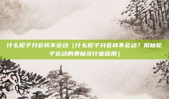 什么轮子只会转不会动（什么轮子只会转不会动？揭秘轮子运动的奥秘及行业应用）