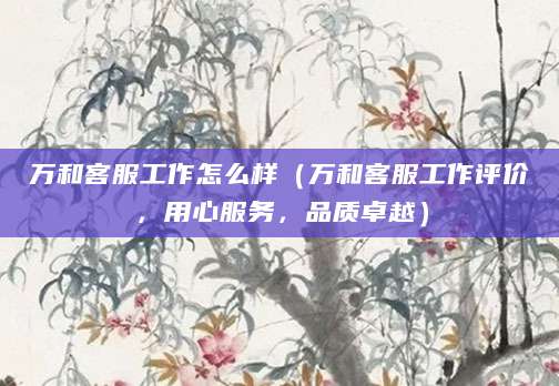 万和客服工作怎么样(万和客服工作评价,用心服务,品质卓越)