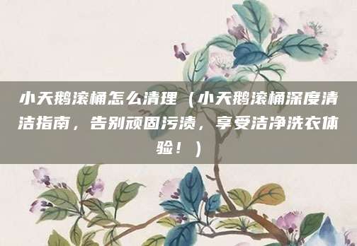 小天鹅滚桶怎么清理（小天鹅滚桶深度清洁指南，告别顽固污渍，享受洁净洗衣体验！）