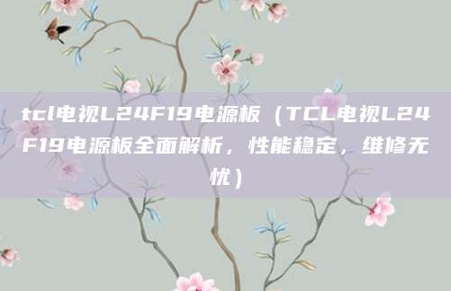 tcl电视L24F19电源板（TCL电视L24F19电源板全面解析，性能稳定，维修无忧）