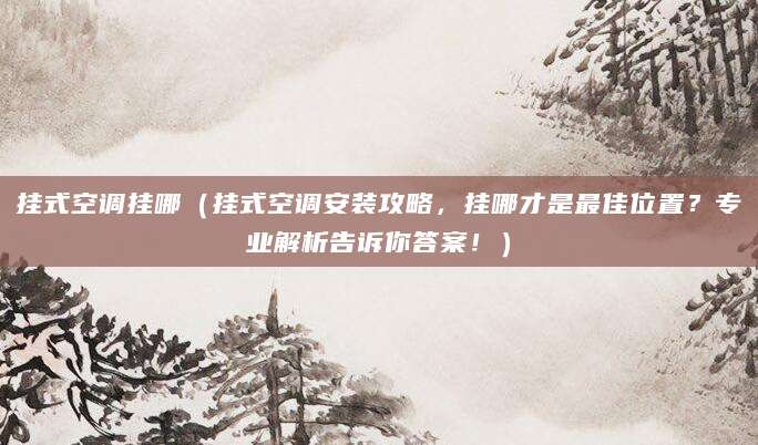 挂式空调挂哪（挂式空调安装攻略，挂哪才是最佳位置？专业解析告诉你答案！）