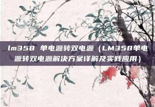 lm358 单电源转双电源（LM358单电源转双电源解决方案详解及实践应用）