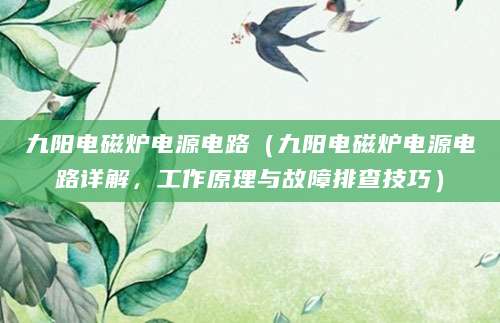 九阳电磁炉电源电路（九阳电磁炉电源电路详解，工作原理与故障排查技巧）