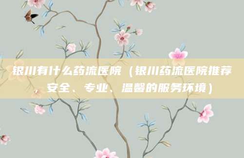 银川有什么药流医院（银川药流医院推荐，安全、专业、温馨的服务环境）