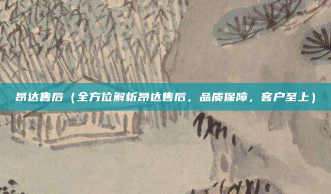 昂达售后（全方位解析昂达售后，品质保障，客户至上）