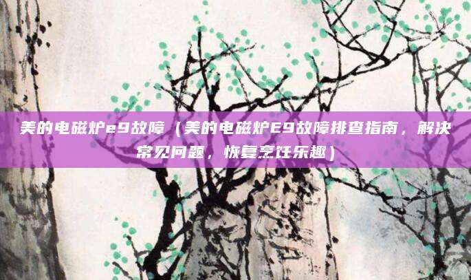 美的电磁炉e9故障（美的电磁炉E9故障排查指南，解决常见问题，恢复烹饪乐趣）