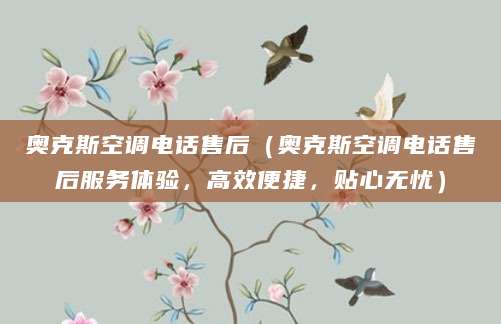 奥克斯空调电话售后（奥克斯空调电话售后服务体验，高效便捷，贴心无忧）