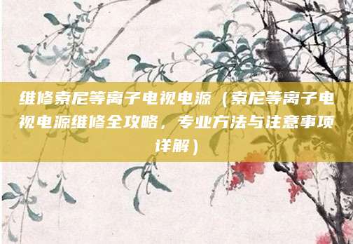 维修索尼等离子电视电源（索尼等离子电视电源维修全攻略，专业方法与注意事项详解）