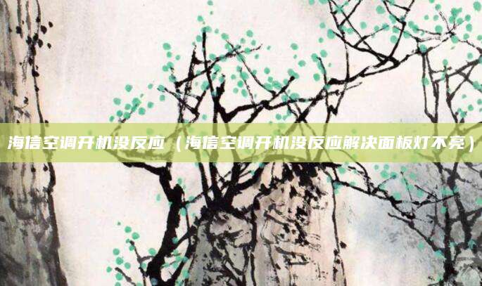 海信空调开机没反应（海信空调开机没反应解决面板灯不亮）