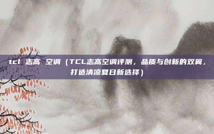 tcl 志高 空调（TCL志高空调评测，品质与创新的双翼，打造清凉夏日新选择）