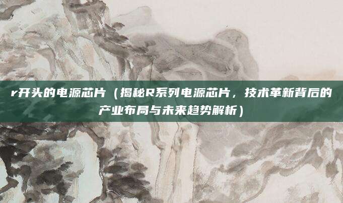 r开头的电源芯片（揭秘R系列电源芯片，技术革新背后的产业布局与未来趋势解析）