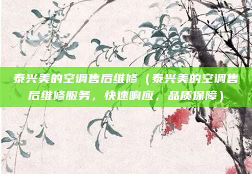 泰兴美的空调售后维修(泰兴美的空调售后维修服务,快速响应,品质保障)