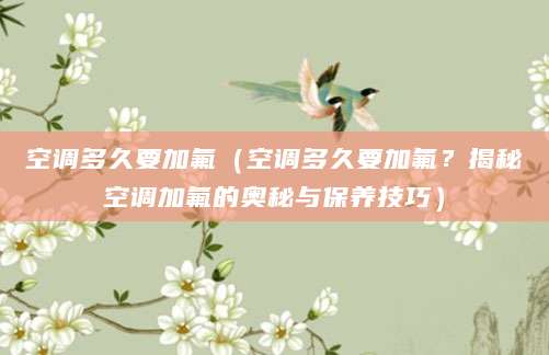 空调多久要加氟（空调多久要加氟？揭秘空调加氟的奥秘与保养技巧）