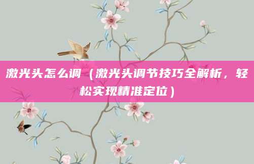 激光头怎么调（激光头调节技巧全解析，轻松实现精准定位）