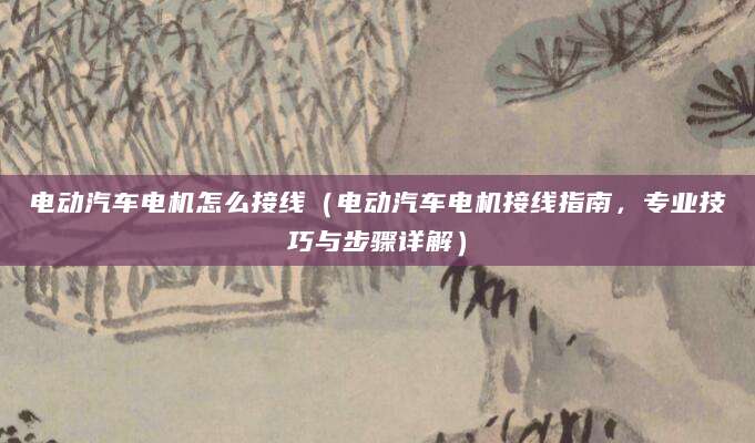电动汽车电机怎么接线（电动汽车电机接线指南，专业技巧与步骤详解）