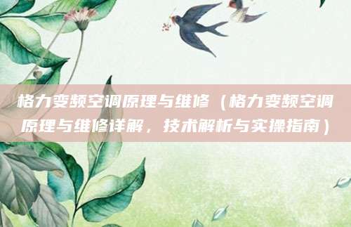 格力变频空调原理与维修（格力变频空调原理与维修详解，技术解析与实操指南）