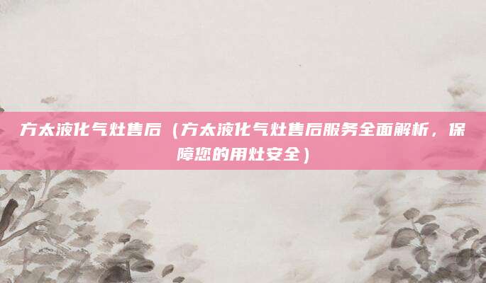 方太液化气灶售后（方太液化气灶售后服务全面解析，保障您的用灶安全）