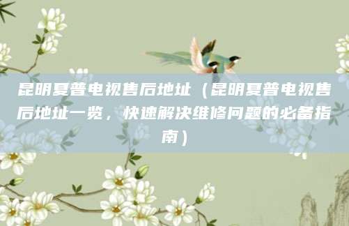 昆明夏普电视售后地址（昆明夏普电视售后地址一览，快速解决维修问题的必备指南）