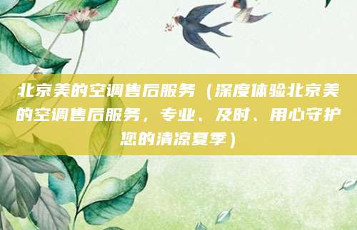 北京美的空调售后服务（深度体验北京美的空调售后服务，专业、及时、用心守护您的清凉夏季）