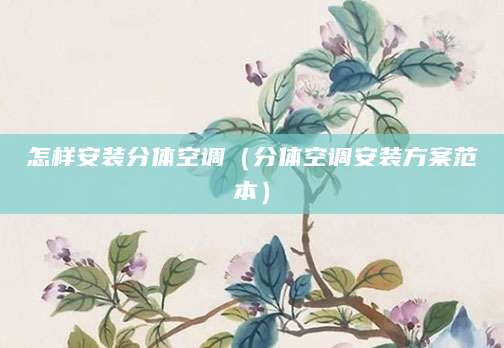 怎样安装分体空调(分体空调安装方案范本)