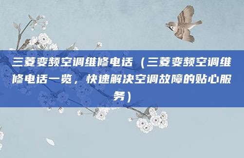 三菱变频空调维修电话(三菱变频空调维修电话一览,快速解决空调故障的贴心服务)