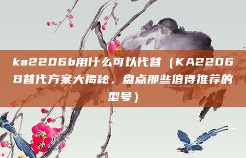 ka2206b用什么可以代替（KA2206B替代方案大揭秘，盘点那些值得推荐的型号）