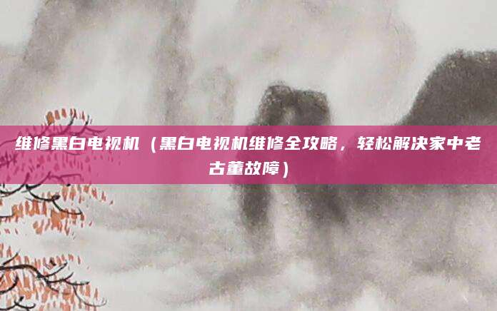 维修黑白电视机（黑白电视机维修全攻略，轻松解决家中老古董故障）