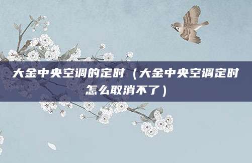 大金中央空调的定时（大金中央空调定时怎么取消不了）