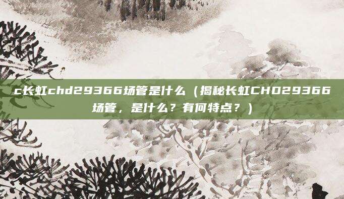 c长虹chd29366场管是什么(揭秘长虹CHD29366场管,是什么?有何特点?)