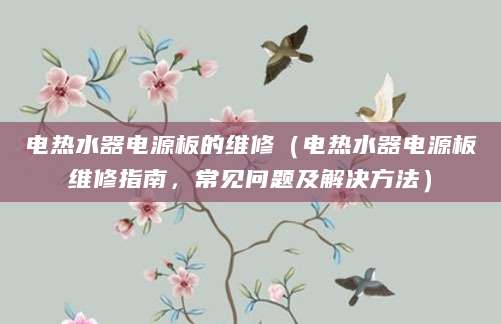 电热水器电源板的维修（电热水器电源板维修指南，常见问题及解决方法）