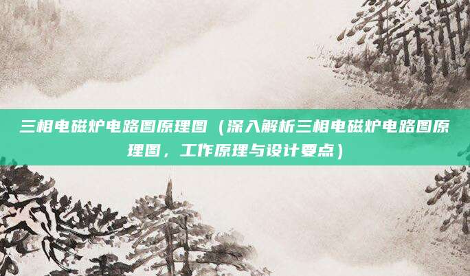三相电磁炉电路图原理图（深入解析三相电磁炉电路图原理图，工作原理与设计要点）