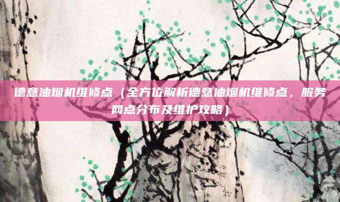德意油烟机维修点（全方位解析德意油烟机维修点，服务网点分布及维护攻略）