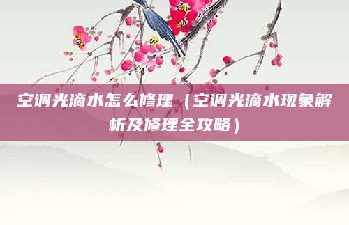 空调光滴水怎么修理（空调光滴水现象解析及修理全攻略）