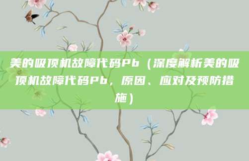 美的吸顶机故障代码Pb(深度解析美的吸顶机故障代码Pb,原因、应对及预防措施)
