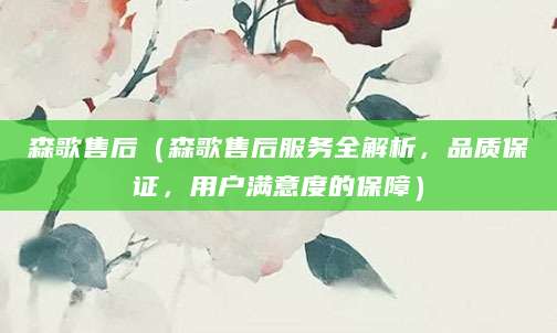 森歌售后（森歌售后服务全解析，品质保证，用户满意度的保障）