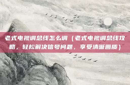 老式电视调总线怎么调(老式电视调总线攻略,轻松解决信号问题,享受清晰画质)