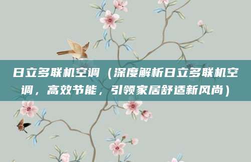 日立多联机空调（深度解析日立多联机空调，高效节能，引领家居舒适新风尚）