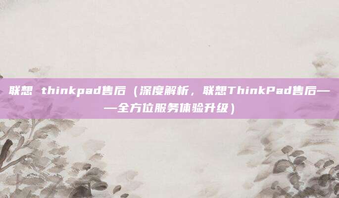 联想 thinkpad售后（深度解析，联想ThinkPad售后——全方位服务体验升级）