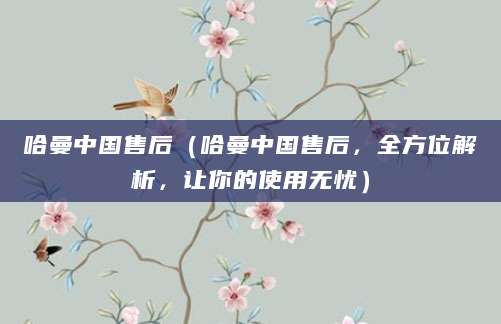 哈曼中国售后(哈曼中国售后,全方位解析,让你的使用无忧)