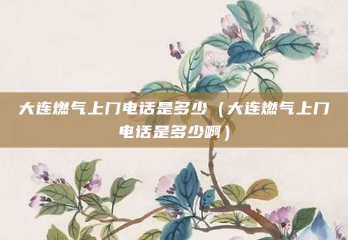 大连燃气上门电话是多少（大连燃气上门电话是多少啊）