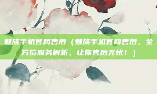 魅族手机官网售后（魅族手机官网售后，全方位服务解析，让你售后无忧！）
