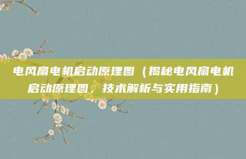 电风扇电机启动原理图(揭秘电风扇电机启动原理图,技术解析与实用指南)