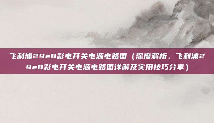 飞利浦29e8彩电开关电源电路图（深度解析，飞利浦29e8彩电开关电源电路图详解及实用技巧分享）