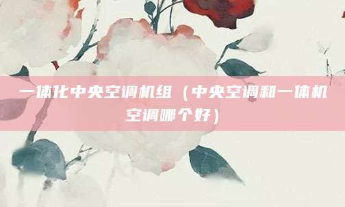 一体化中央空调机组（中央空调和一体机空调哪个好）